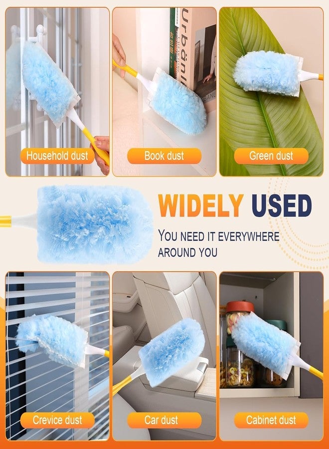 WSPER 50 Pack Duster Refills for Swiffer Duster,Disposable Dusters Kit for Cleaning Home, Office, Ceiling Fans, Furniture (50 Count+ 3FT Extended Handle +1 Handle) - Image 2